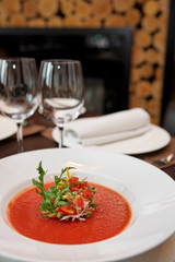 Soup on table