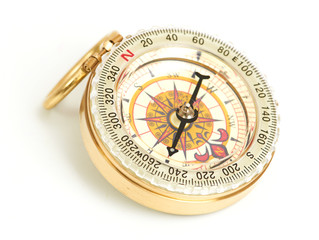 old styled, gold compass