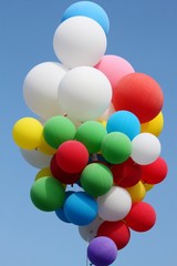 Ballons de baudruche multicolores