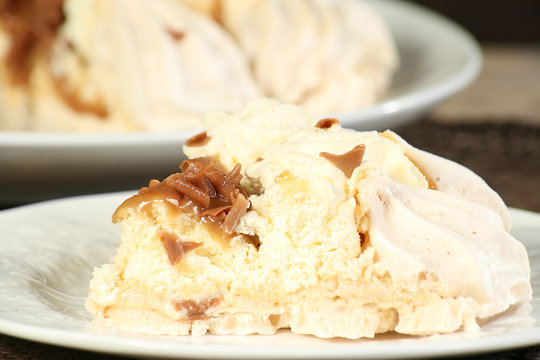 Portion Of Toffee Pavlova