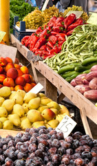 Fresh Organic Fruits and Vegetables At A Street Market