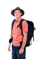 Happy backpacker