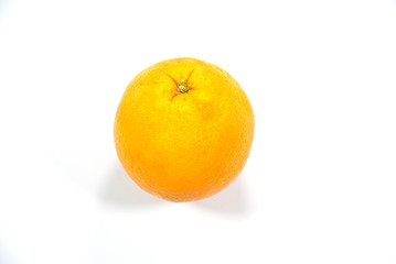 Ripe orange isolated on white background