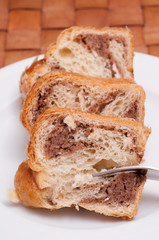 Drei Stück Nusskuchen