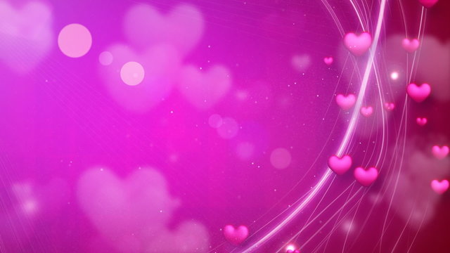 Lines And Hearts Pink Romantic Loop Background