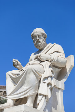 statue of Plato,the Academy of Athens,Greece