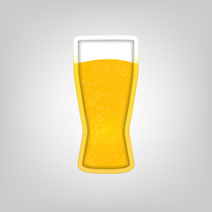 illustration with a glass of beer