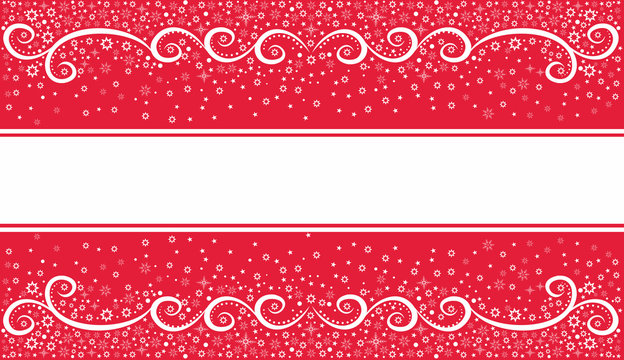 Christmas festive background on red