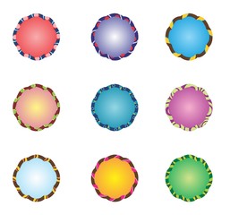 Round labels with funny frames