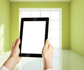 plan  house on tablet