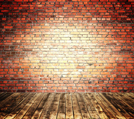 red brick wall
