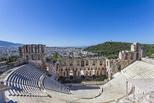 Odeon of Herodes Atticus under Acropolis in Athens,Greece © anastasios71