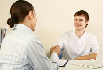 Fototapeta premium Portrait of handsome young dentist