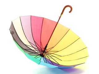 colorful umbrella, isolated on white