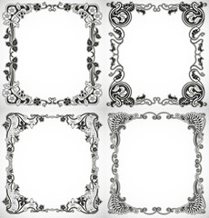 Set of vintage style design
