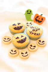 Halloween homemade cookies and cupcakes