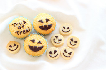 Halloween homemade cookies and muffin