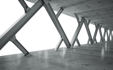 beams and concrete structure monochrome