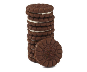 Chocolate cream cookies