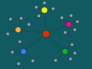 Network organization-vector illustration