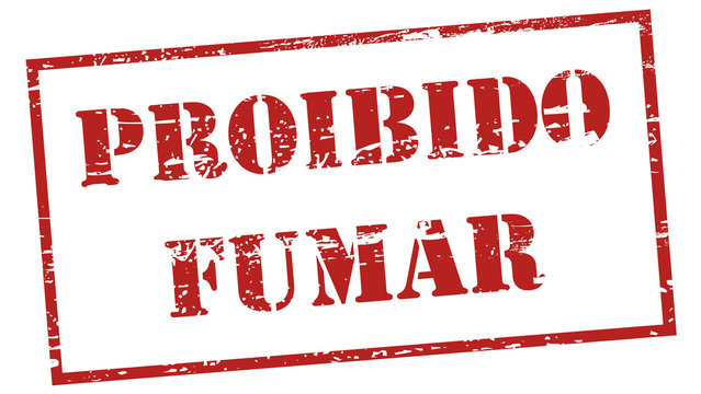 Carimbo desgastado - proibido fumar