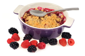 Crumble aux fruits des bois