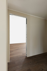 modern interior, empty apartment, wall white