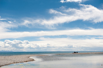 tibet lake in summer