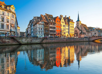 Strasbourg, la Petite France. - obrazy, fototapety, plakaty