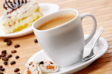Coffee and milk chocolate candy