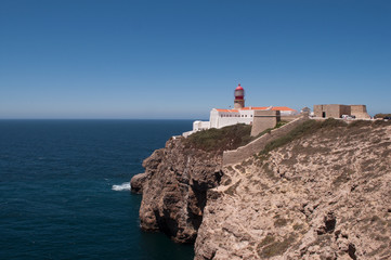 Fototapeta na wymiar Fortyfikacja i Lighthouse Cape St Vincent