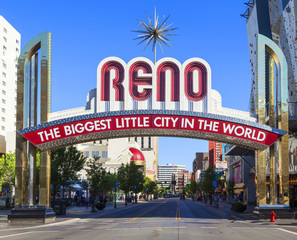 Reno The Biggest Little City in the World. - obrazy, fototapety, plakaty