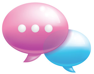 Chat  icon  (EPS 10,includes transparency and mesh)