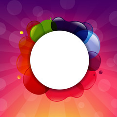 Color Sunburst With Speech Bubble