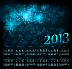 New Year  background with calendar
