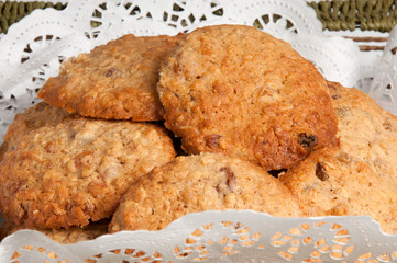 oatmeal cookies in a basket