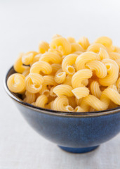 Bowl of uncooked macaroni