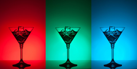 colourful coctail on the differend backgrounds