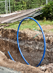 Vorbereitungen für einen neuen Hauswasseranschluss