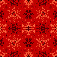 christmas seamless background with snowflakes
