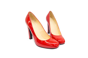 Red female shoes-7