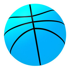 Basketball ball over white background - obrazy, fototapety, plakaty