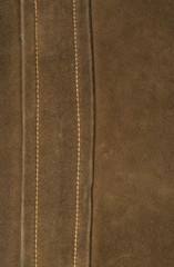 Dark brown leather detail