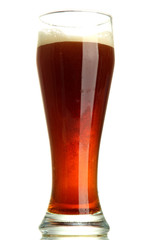 glass of kvass, isolated on white