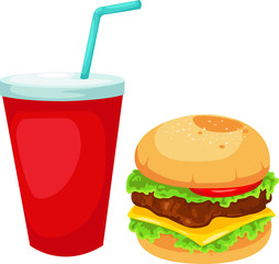 Hamburger set vector illustration