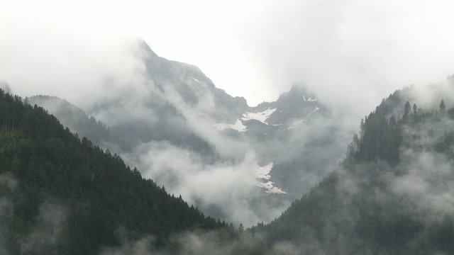 Rain on mountains