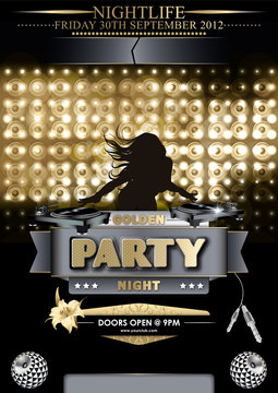 Golden Party Flyer