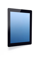 ipad tablet with blue screen