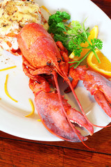 Lobster thermidor salad 