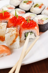 sushi on the plate